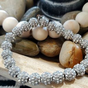 Elegant Silver Crystal Bracelet